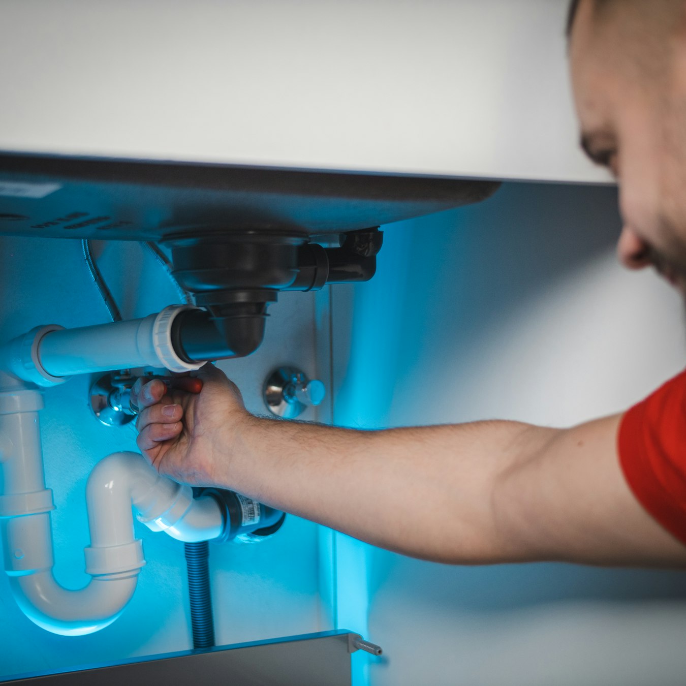 Chatham-Kent Plumbing licensed plumber on a service call in Chatham-Kent, Ontario